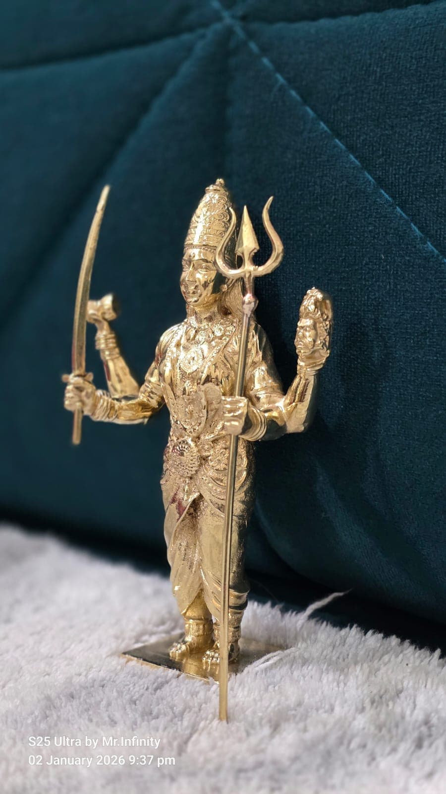 925 Silver Lakshmi Coin Pendant - View 3